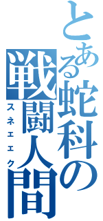 とある蛇科の戦闘人間Ⅱ（スネェェク）