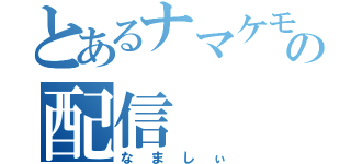 とあるナマケモノの配信（なましぃ）