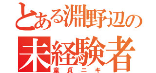 とある淵野辺の未経験者（童貞ニキ）