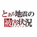 とある地震の被害状況（アナウンス）