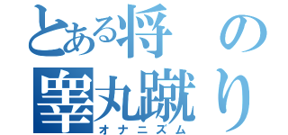 とある将の睾丸蹴り（オナニズム）