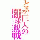 とある巨人の排球観戦（バレーボール）