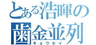 とある浩暉の歯金並列（キョウセイ）