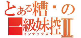 とある糟糕の一級妹控Ⅱ（インデックス）