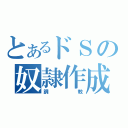 とあるドＳの奴隷作成（調教）