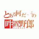 とある何だ、この吽置野郎（トンスランド）