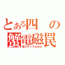 とある四の蟹電磁罠（罠ですってｗｗｗ）