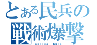 とある民兵の戦術爆撃（Ｔａｃｔｉｃａｌ Ｎｕｋｅ）