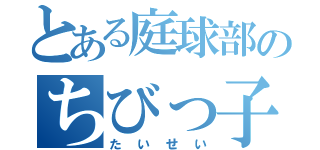 とある庭球部のちびっ子（たいせい）