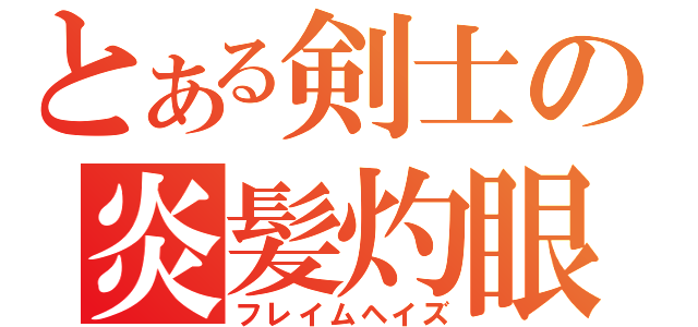 とある剣士の炎髪灼眼（フレイムヘイズ）