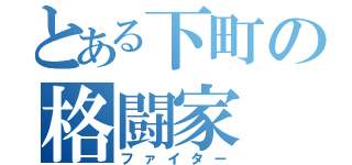 とある下町の格闘家（ファイター）