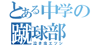 とある中学の蹴球部（泣き虫エツシ）