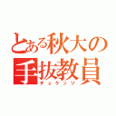 とある秋大の手抜教員（チュケッツ）