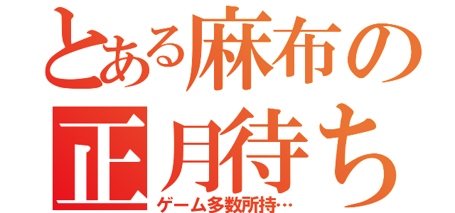 とある麻布の正月待ち（ゲーム多数所持…）