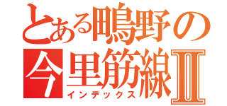 とある鴫野の今里筋線Ⅱ（インデックス）