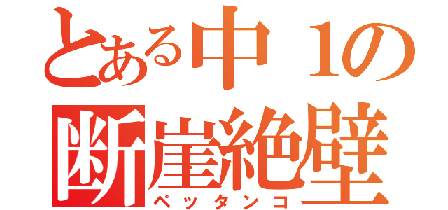 とある中１の断崖絶壁（ペッタンコ）