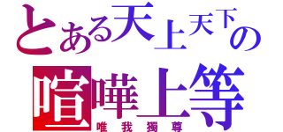 とある天上天下の喧嘩上等（唯我獨尊）