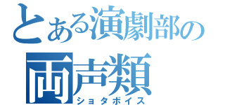 とある演劇部の両声類（ショタボイス）