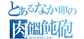 とあるなか卯の肉饂飩砲（レバニラウドンスキー）