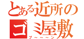 とある近所のゴミ屋敷（プ～～～ン）