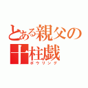 とある親父の十柱戯（ボウリング）