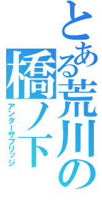 とある荒川の橋ノ下（アンダーザブリッジ）