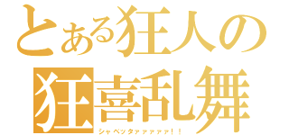 とある狂人の狂喜乱舞（シャベッタァァァァァ！！）