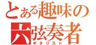 とある趣味の六弦奏者（ギタリスト）