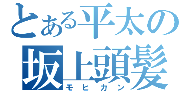 とある平太の坂上頭髪（モヒカン）