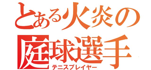 とある火炎の庭球選手（テニスプレイヤー）