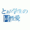 とある学生の同性愛（ゲイ）