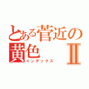 とある菅近の黄色Ⅱ（インデックス）