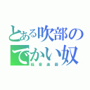 とある吹部のでかい奴（低音楽器）