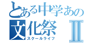 とある中学あの文化祭Ⅱ（スクールライフ）