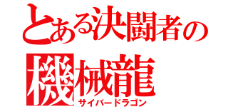 とある決闘者の機械龍（サイバードラゴン）