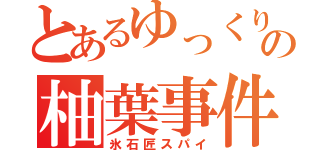 とあるゆっくりの柚葉事件（氷石匠スパイ）