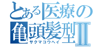 とある医療の亀頭髪型Ⅱ（サクマコウヘイ）