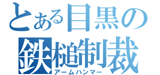 とある目黒の鉄槌制裁（アームハンマー）