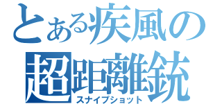 とある疾風の超距離銃（スナイプショット）