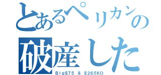 とあるペリカンの破産した（Ｂｉｇ＄７５ ＆ ＄２６５ＫＯ）