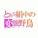 とある絹中の変態野鳥（セデイ）