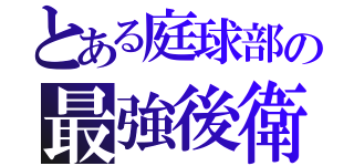 とある庭球部の最強後衛（）