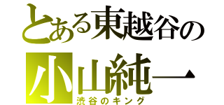 とある東越谷の小山純一（渋谷のキング）