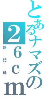 とあるナマズの２６ｃｍ（新記録）