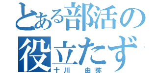 とある部活の役立たず（十川 由弥）