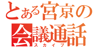 とある宮京の会議通話（スカイプ）