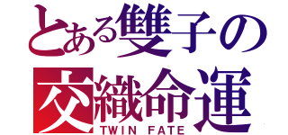 とある雙子の交織命運（ＴＷＩＮ ＦＡＴＥ）