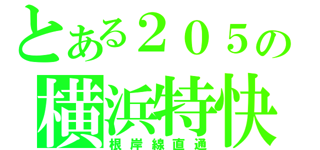 とある２０５の横浜特快（根岸線直通）