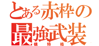 とある赤枠の最強武装（横 特 格）