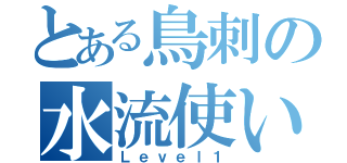 とある鳥刺の水流使い（Ｌｅｖｅｌ１）